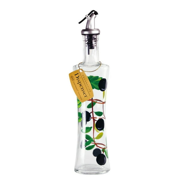 Hand Blown Glass Olive Oil Dispenser Manzanilla /& Tonic Vinegar Bottle Olive Oil Bottle Soap Dispenser